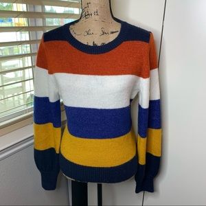 Halogen Striped Crewneck Sweater